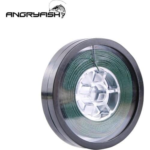 Angryfish 15m Fishing Line Coated Hook Link Braided Hooklink Stiff 15LB 25LB 35LB Braid Skin Line Chod Hair Rig Leader Tackle