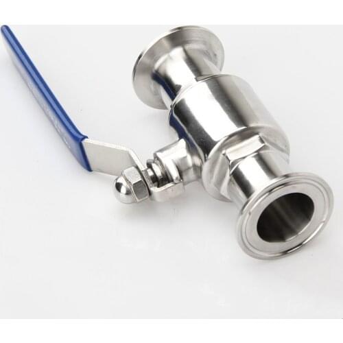 3/4" 19mm 304 Stainless Steel Sanitary Ball Valve 1.5" Tri Clamp Ferrule Type For Homebrew Diary Product
