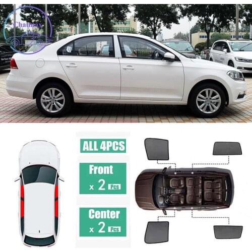 For Volkswagen Santana 2011-2018 Window Sunshade UV Protection Ray Blocking Mesh Visor Laser Black Net Yarn