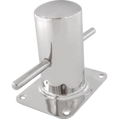 Polished Stainless Steel Single 316 Cross Bollard Fitting Cleat Marine Hardware