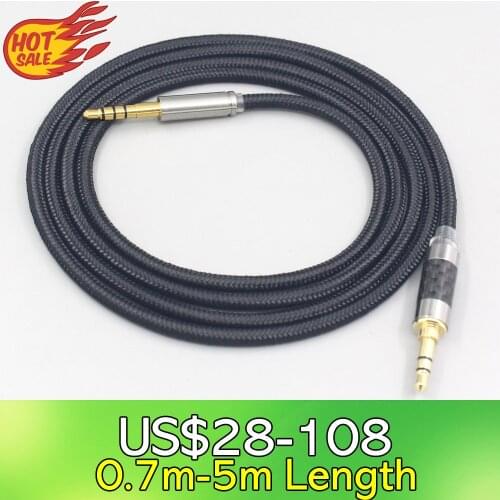 LN007544 Super Soft Headphone Nylon OFC Cable For Audio Technica msr7 sr5 ar3 ar5bt Fidelio X1 X2 F1 L2 L2BO X1S X2HR M2BT