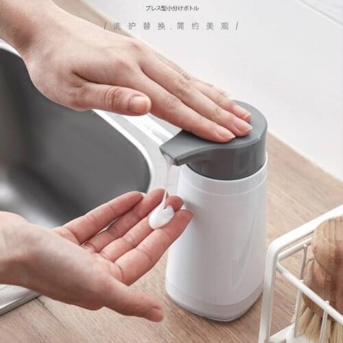 Japan 300ml Bottom Clear Foaming Bottle Liquid Soap Whipped Mousse Points Bottling Shampoo Lotion Shower Gel Foam Pump Bottles