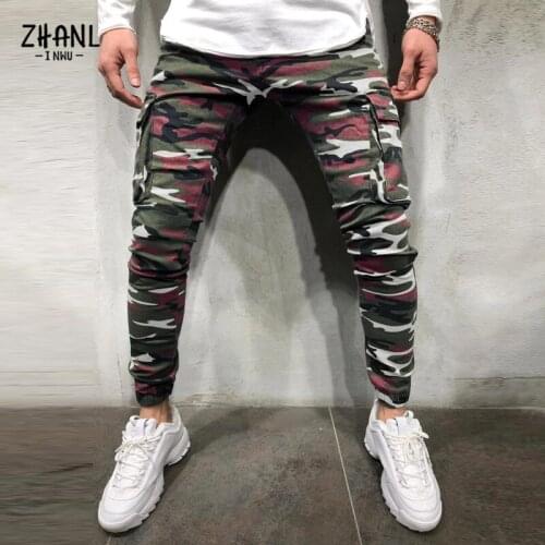 ZHANLINWU Mens Camouflage Jeans