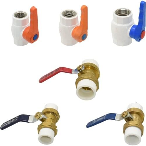 1/2/3/4/1inch Female Thread Pipe Valve Connector Tap 20/25/32mm Water Pipe Hot Melt Ball Valve Agriculture Irrigation Fittings