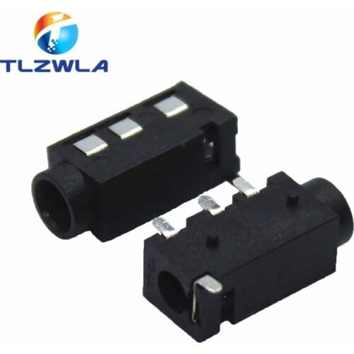 10Pcs 3.5 MM headphone jack audio jack PJ-320 3-line pin female connector SMD stereo headphones PJ-320B