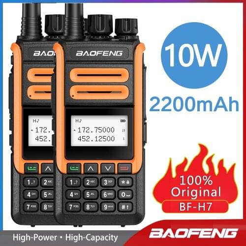 2PCS Baofeng BF-H7 Walkie Talkie Dual Band 10W High Power Transceiver 136-174 400-520MHz Hunting Two way Radio UV-9R UV-82 Plus