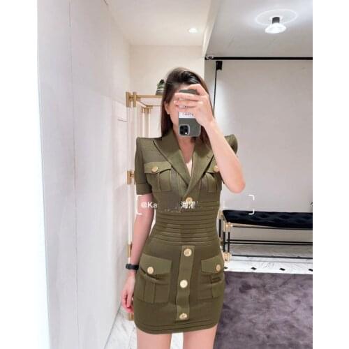 2021 Summer New Women High Quality Slim Knitted Dresses 3 Color Ddxgz1 2.04