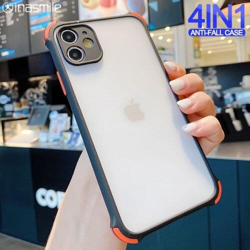 4IN1 Super Protective Soft TPU Case For iphone 11 Pro max 6 7 8 plus phone case cover For iPhone pro max 12 mini SE 2020 X XsXR
