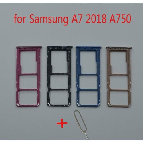 For Samsung Galaxy A7 2018 A750 A750F A750FN A750G A750GN Original Phone Housing SIM Tray Adapter Micro SD Card Tray Holder