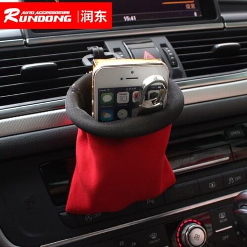 Car air conditioner outlet multifunctional sundry bag car gift outlet mobile phone bag r-9702