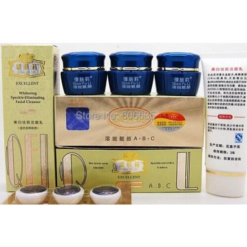Free shipping QianFuLi freckle --eliminating cream --spots removing expert (5 sets/lot)