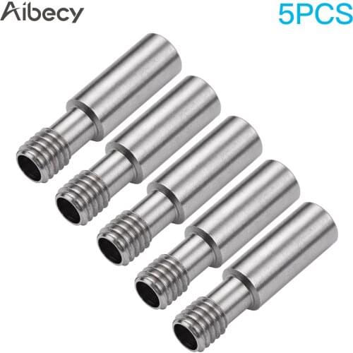 Aibecy 1/3/5pc 26mm Length All-Metal Heatbreak Throat MK8 Extruder Throat Tube M6 Screw 3D Printer Parts for Ender 3/Ender pro
