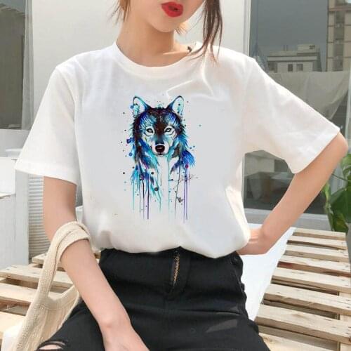 Flower Floral Feather Printed Tops Tee Summer Female T shirt Short Sleeve For Women Clothing Ulzzang Harajuku women Tops