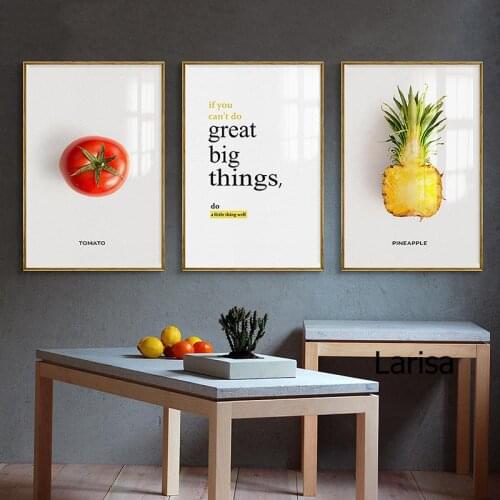 Kitchen Nordic Decoration Home Fruit Vegetables Posters and Prints for Living Room Painting for Interior Frameless Wall Decor