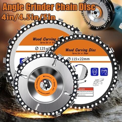 4 Inch 5 Inch Angle Grinder Chain Disc Wood Notching Saw Blade Woodworking Chain Disk Cutting Blades Chain Saw Disk