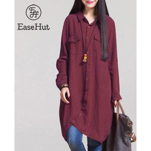 Льняные блузки EaseHut China At AliExpress