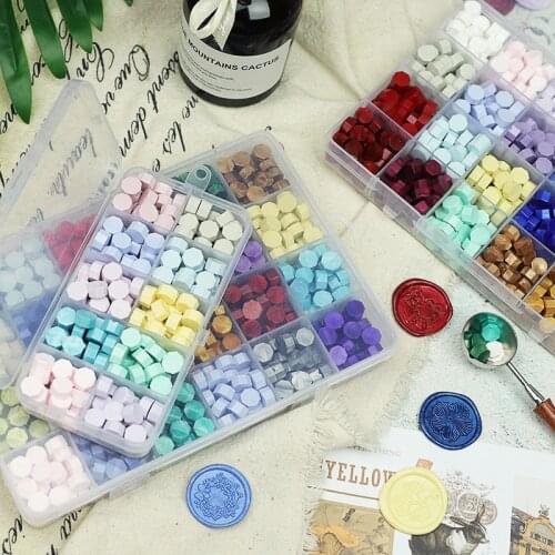 Sealant wax storage box Sealing Wax Seal beans Stamp Beads for vintage craft Envelope Wedding Wax seal Ancient stamp Tools