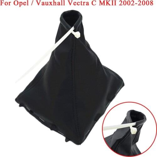 PU Leather Car Gear Shift Collars Car Stick Shifter Knob Gear Shift Gaiter Boot Cover For Opel /Vauxhall Vectra C MKII 2002-2008