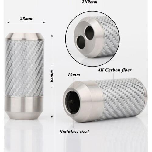 Yter 4Pcs Carbon fiber Speaker Cable Audio Cable Wire Pants Boot Y splitter 1 to 2 Speaker cable boot 16mm to 9mm