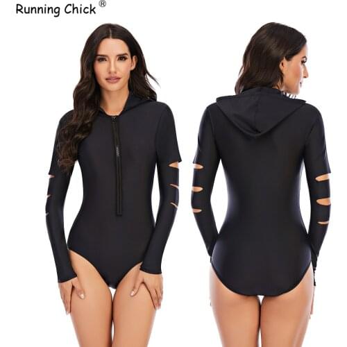 Jumpsuit long-sleeved surfwear sunscreen womens swimsuit hot spring wetsuit sexy