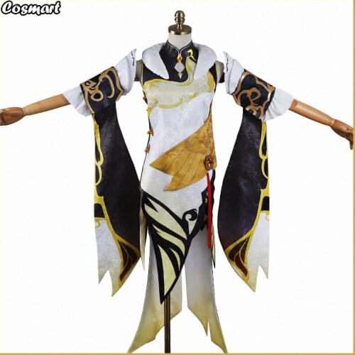 Anime Genshin Impact Ningguang Cheongsam Game Suit Gorgeous Dress Uniform Cosplay Costume Halloween Outfit For Women Girls New 2