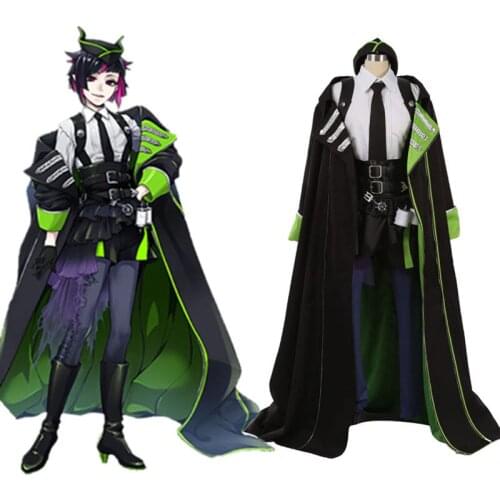 Game Twisted Wonderland Diasomnia Lilia Vanrouge Cosplay Costume Men Uniform Trench Asymmetric Apron Dress Shirt Accessories
