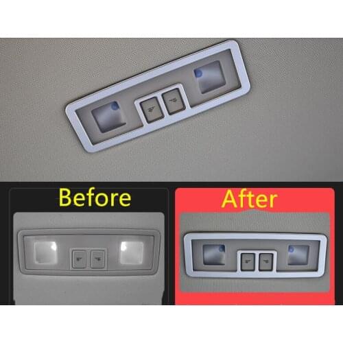 For Volkswagen Golf 7 MK7 2013-2015 2016 2017 2018 ABS Matte Rear Roof Reading Light Lamp Garnish Dome Frame Bezels Car-styling