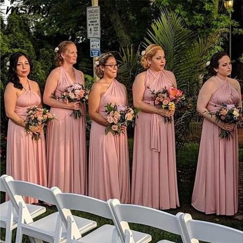 New Simple Dusty Rose Bridesmaid Dress Sleeveless Pleat Formal Dress Mismatched Party Dress Bridesmaid Dresses