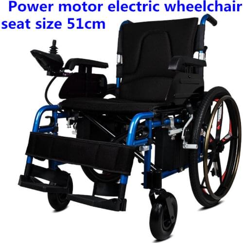 New power wheelchair adjustable footrest electric wheelchair folding wheelchair with 24 inch wheel for disabled people