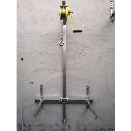 New Galvanized Outdoor outside installation lifting tool crane folding self-locking manual winch assembly air conditioner props