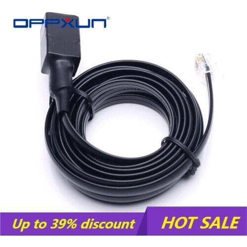 OPPXUN 3m/9.8ft 6-Pin Removable Separation Hand Microphone Extension Cords for Yaesu Radio FT7800, FT7900, FT8800, FT8900