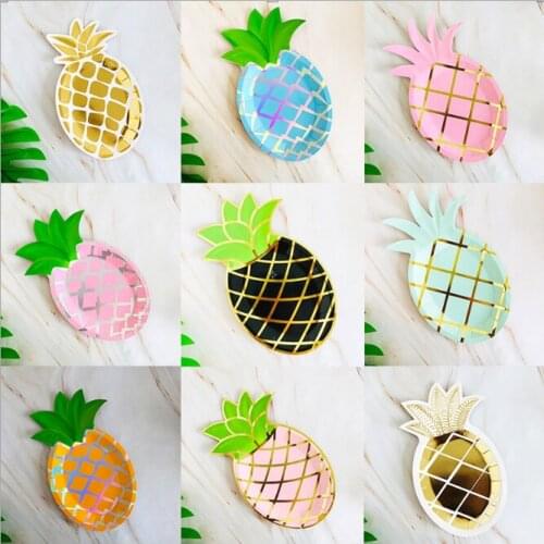 Wholesale High Quality Pineapple Pattern Paper Tray Multicolor Fun Childrens Food Grade Paper