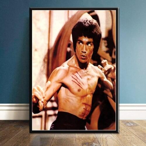 Bruce Lee Kung Fu King Actor Posters And Prints Canvas Painting Wall Art Picture Vintage Poster Decorative Home Decor Tableau
