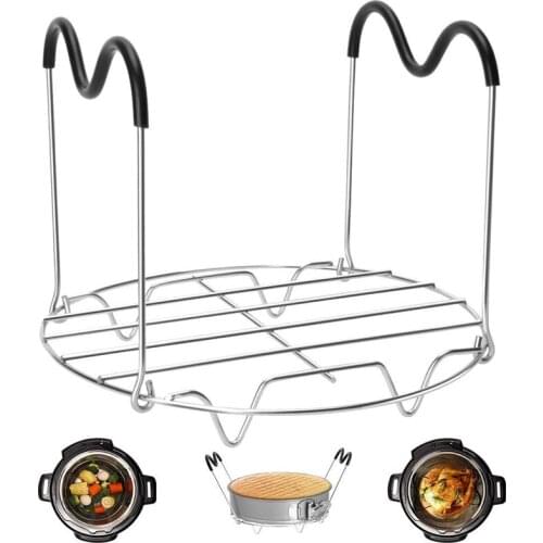 Steamer Stand With Silicone Handles Is Compatible With Ready-To-Eat Pot Accessories 6Qt8 Quarts, Pressure Cooker Steam Rack, Sui