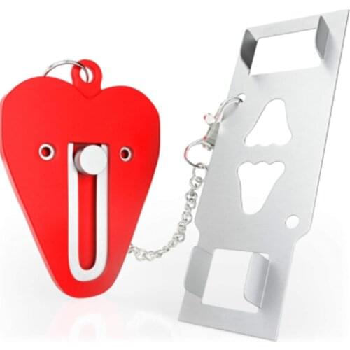 Portable Door Lock Lockdown Double Hole Security Lock Door Extra Lock Inside Door Locker Security Devices