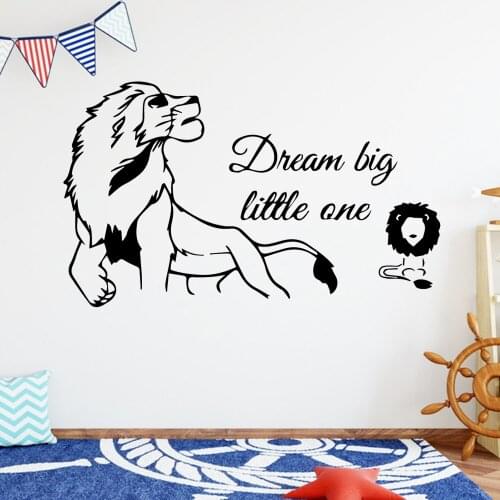 Lovely Lion Wall Sticker Vinyl Art Home Decor For Kitchen Restaurant Nordic Style Home Decoration