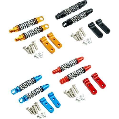 2pcs Alloy Adjustable Shock Absorbers Damper Fit for WPL D12 RC Car Climbing Car Racing Car Easy to Install Replacement Acc