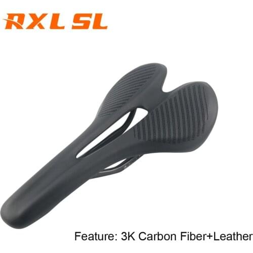Bicycle Seat Saddle No Logo MTB Bicycle Saddle Carbon Fiber+Cover Leather Road Bike Saddles 275*143mm Bicycle Saddle