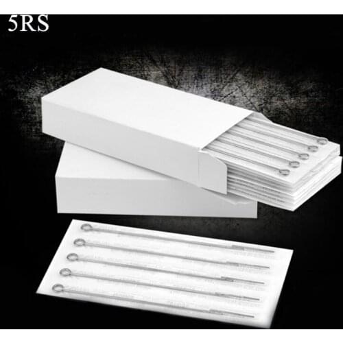 Tattoo Needles 5RS 50Pcs/lot Round Shader Sterilized Disposable Stainless Steel for Rotary Tattoo Machine Gun Supply Needles
