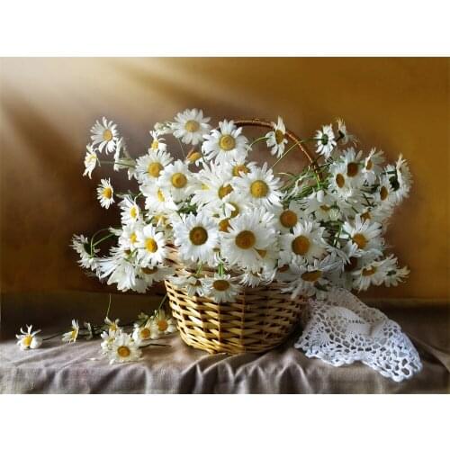 Flowers Printed Fabric 11CT Cross-Stitch Embroidery Kit DMC Threads Handiwork Hobby Handmade Sewing Mulina Home Promotions