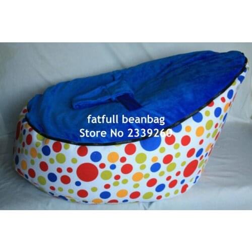 COVER ONLY, NO FILLINGS - Baby Bean Bag with Starfish Pattern Cover Beanbag No Filled with Zipper Straps