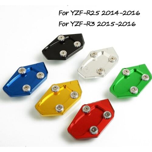 For Yamaha YZF-R25 2014-2016 YZF-R3 2015-2016 Motorcycle Kickstand Foot Side Stand Extension Enlarge Pad Support Plate