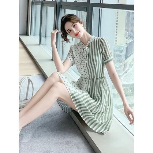 YAENHEY Summer Striped Dresses