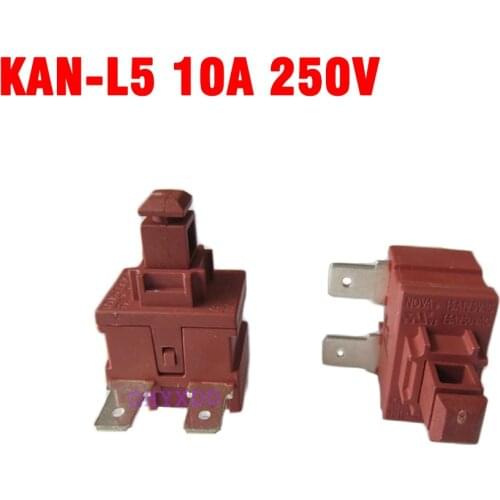 1PCS Original New Keyboard Switch Button Switch KAN-L5 10A 250V Water Heater Vacuum Cleaner Special Lock Self-Locking 2pin 19*13