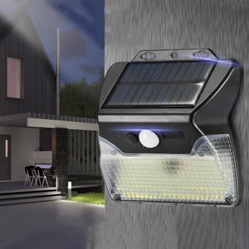 2Pcs 110 LED Solar Light Four Sides Wall Lamp Infrared Sensor Lightness Induction Street Light Garden Wall Light IP65 Waterproof