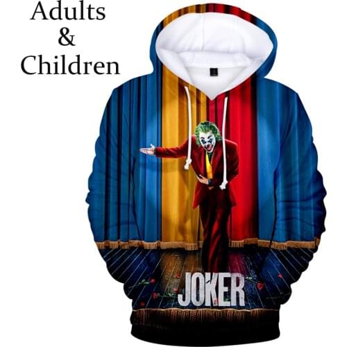 3D Joker Fashion Hoodie Men Women Fashion Harajuku Hip Hop Kids Sweatshirt Joker Casual boys girls Funny Pullovers