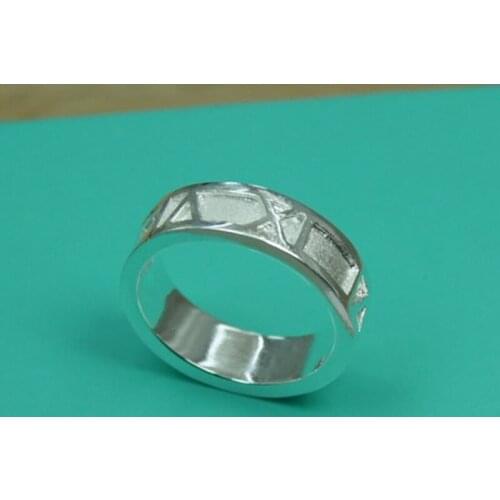 BABYLLNT 925 Sterling Silver Solid Matte Roman Numerals Rings For Women Wedding Engagement Jewelry Gift