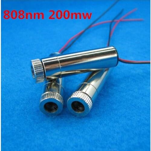 Fast Free Ship Adjustable focal length Laser-Point light Infrared Aiming light Source 1240 5VDC 808nm 200mw laser Module