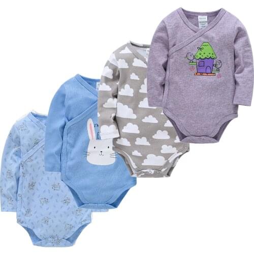 Pijamas De Bebe Cotton Soft 0-12M Baby Sleepwear Kawaii Kids Boy Girls Pajamas Warm Boys Girls Children Clothes Roupas 2 3 4PCS
