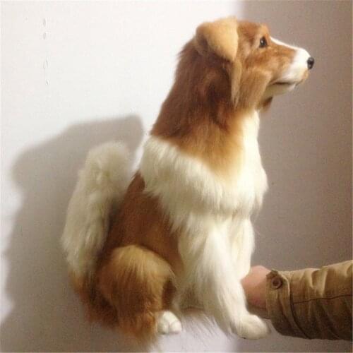 Fancytrader Big Simulated Herding Dog Toy Realistic Stuffed Golden Retriever Doll Decoration Props